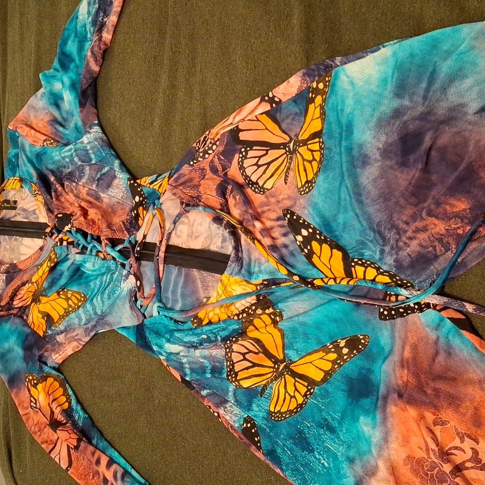 One piece  bell bottom suit